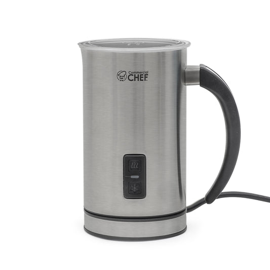 COMMERCIAL CHEF Milk Frother with 360Âº Cordless Base, Stainless Steel